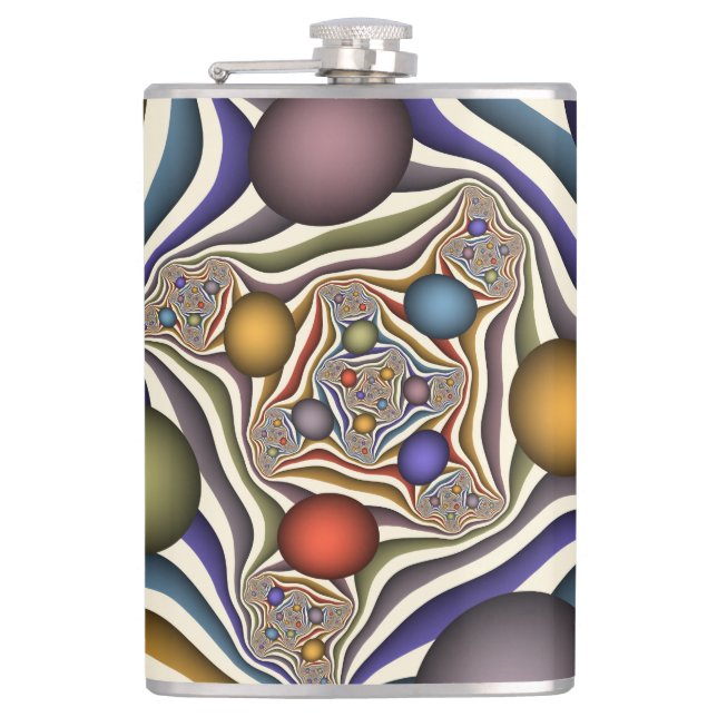 Cantil Arte Fractal Abstrato Colorida (Frente)