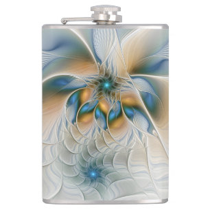Cantil Arte Fractal, Abstrato Fantasia, Com Azul