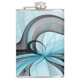 Cantil Arte Fractal Moderna Abstrata Antracite Cinza Azul