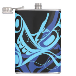 Cantil Arte Nativa Do Pássaro Negro Azul-Águia