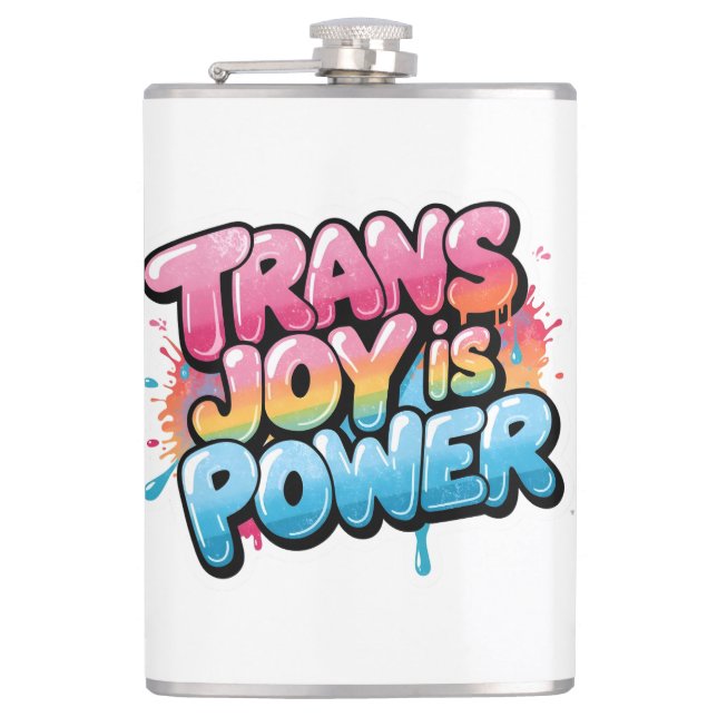 Cantil Arte Orgulho Poder Trans Alegria Citação Design (Frente)