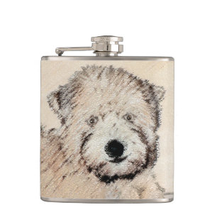 Cantil Arte original de pintura terrier com revestimento 