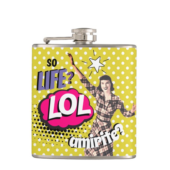 Cantil Arte Pop de Quadrinhos Retro Senhora Engraçada (Frente)
