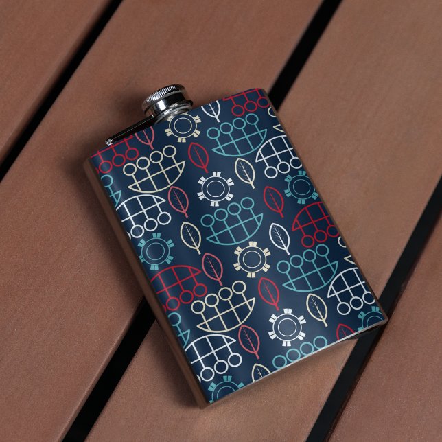 Cantil Arte Tradicional Tribal (tribal pattern flask)
