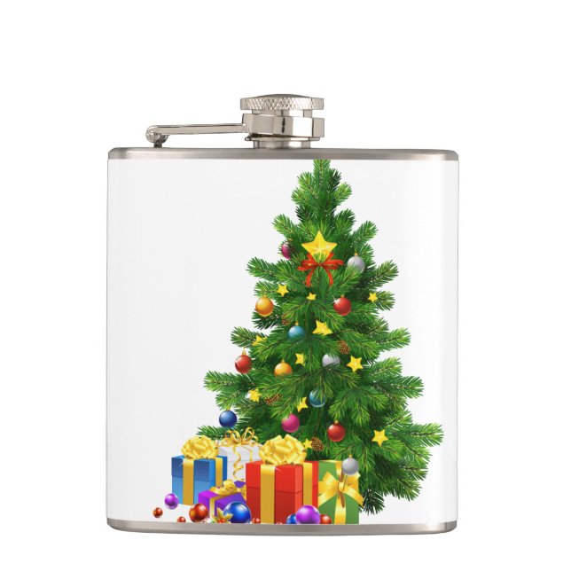Cantil Árvore de Natal Presente Frasco de Vinilo (Frente)