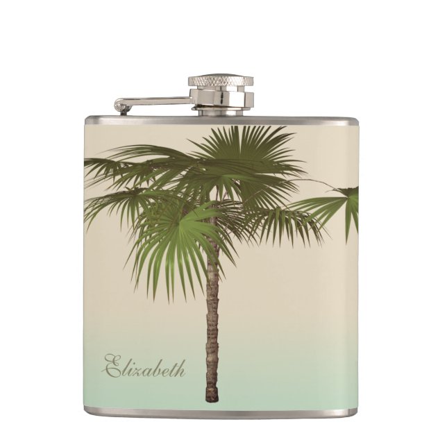 Cantil Árvore de Palma Tropical Romântica - Personalizada (Frente)