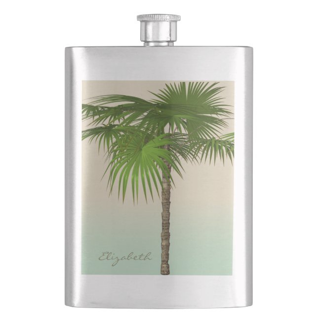 Cantil Árvore tropical de palma romântica - Personalizada (Frente)