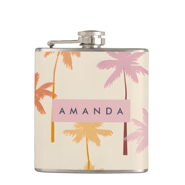 Cantil Árvore Tropical Sunset de Pastel Personalizada (Frente)