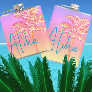 Cantil Árvore Tropical Sunset Palm Rosa Aloha 6oz.