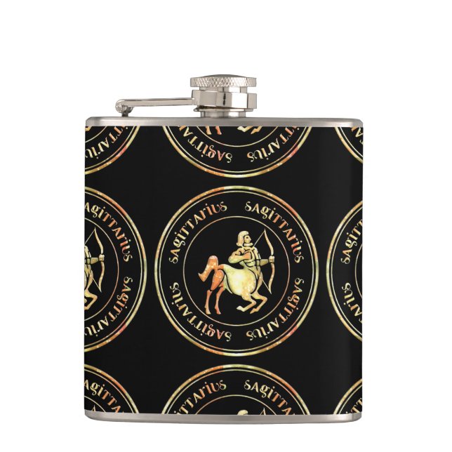 Cantil Astrologia Sagitário Zodiac d1 Flask 3 (Frente)