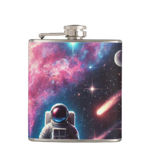 Cantil Astronauta Galaxy Vinyl Flask