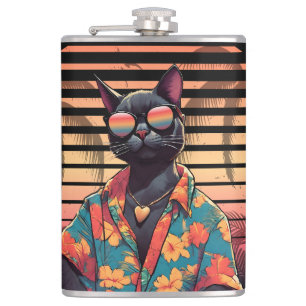 Cantil Atitude tropical de gato do eterno