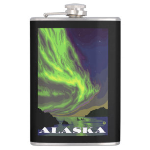 Cantil Aurora boreal e viagens vintage das orcas