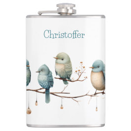 Cantil Aves Whimsical em Ramificações de Elegância Eterno