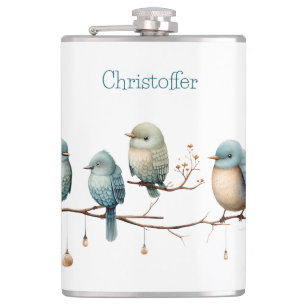 Cantil Aves Whimsical em Ramificações de Elegância Eterno