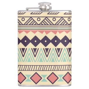 Cantil Aztec Tribal Stripes: Ilustração Vintage