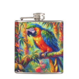 Cantil Azul-azul-pássaro tropical impressionista