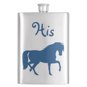 Cantil Azul Cavalo "Seu" Flask