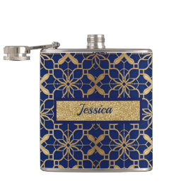 Cantil Azul marroquino ou frasco molhado de vinil de vinh