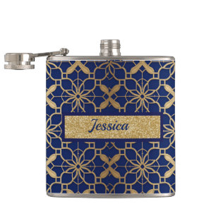 Cantil Azul marroquino ou frasco molhado de vinil de vinh