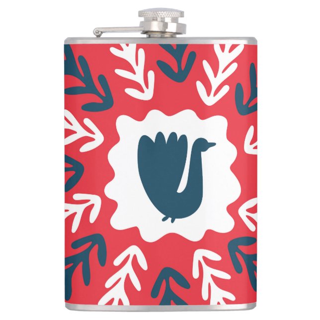 Cantil Azulejo de Natal Folk Doodle Art (Frente)