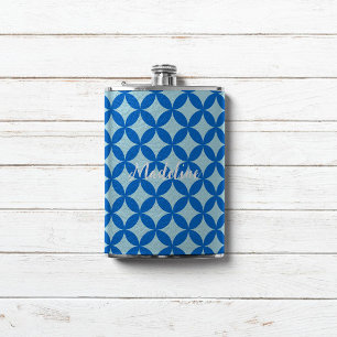 Cantil Azulejo de Verão com círculos de azure em azul-beb