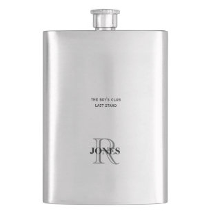 Cantil Bachelor Party Flask Monograma Engraçado Presente