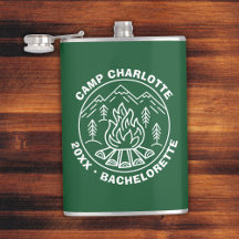 Bachelorette de Camp Branco Verde de Campsite Pers