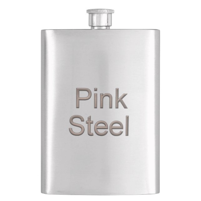 Cantil Balão de aço inoxidável de aço rosa (Frente)