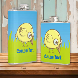 Cantil Balão de desenho de aves amarelo