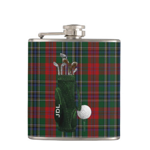 Cantil Balão de Golfe de Xadrez Clã MacLean Tartan Monogr