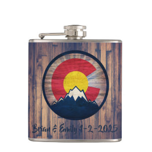 Cantil Balão de madeira do Colorado Rustic Personalizáv