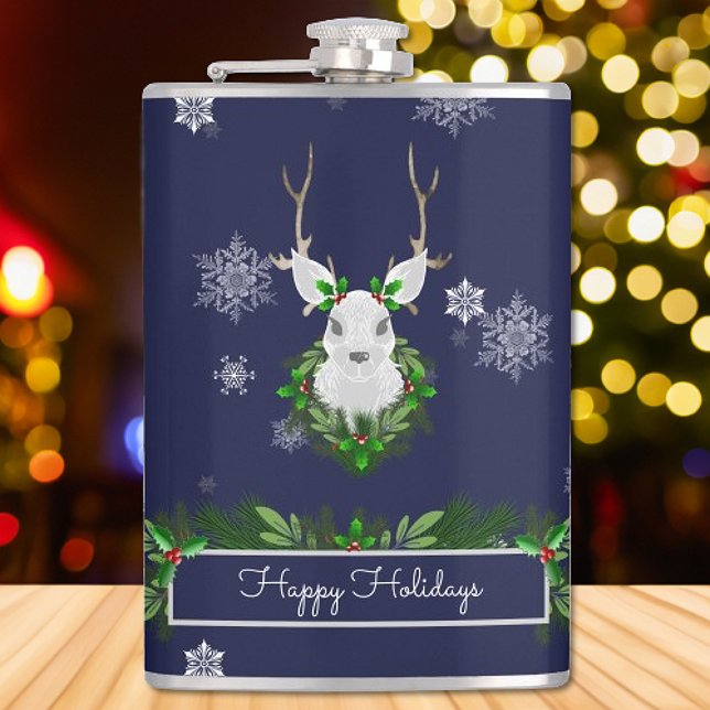 Cantil Balão de Rebelde Azul (Blue Reindeer Flask)