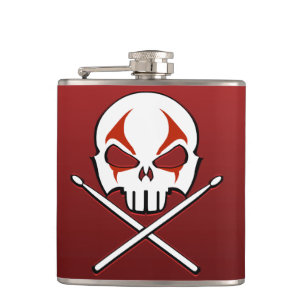 Cantil Balão de Rock & Roll Flask Heavy Metal Drummer Fla