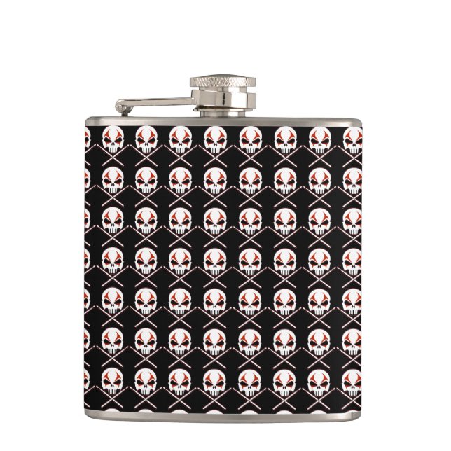Cantil Balão de Rock & Roll Flask Heavy Metal Drummer Fla (Frente)