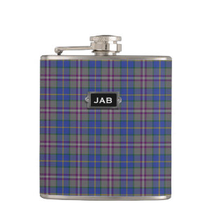 Cantil Balão de Xadrez Clan Baird Tartan Monogramado