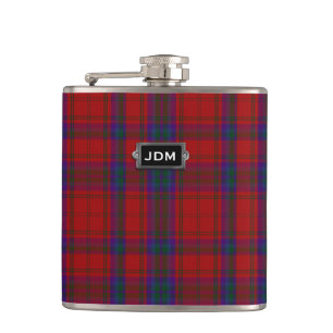 Cantil Balão de Xadrez Clan MacDougall Tartan Monograma