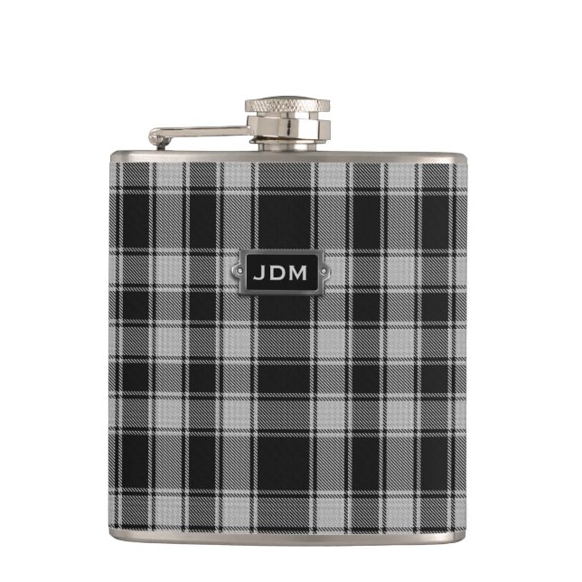 Cantil Balão de Xadrez Clan MacPhee Tartan Monograma (Frente)