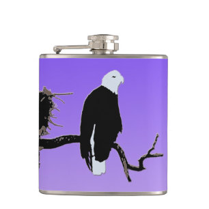 Cantil Bald Eagle em Sunset - Arte original sobre a vida 