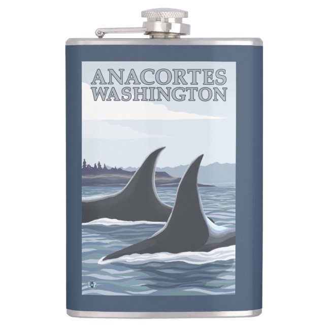 Cantil Baleias #1 da orca - Anacortes, Washington (Frente)