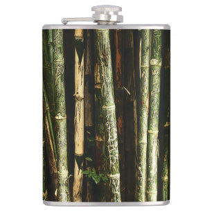 Cantil Bambu Verde com Gravuras Tailandesas