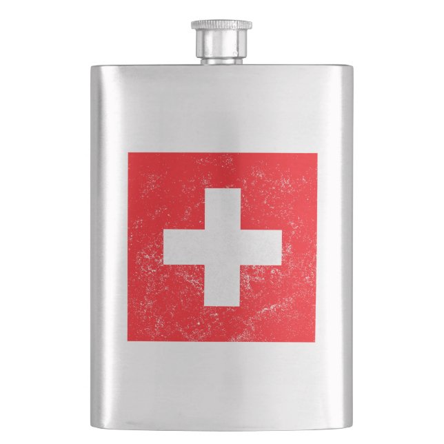 Cantil Bandeira afligida da suiça (Frente)