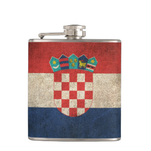 Cantil Bandeira afligida vintage de Croatia