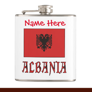 Cantil Bandeira Albanesa Red Personalizada