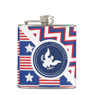 Cantil Bandeira americana patriótica com Eagle