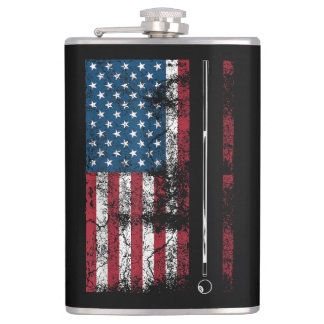 Cantil Bandeira Americana Taco de Bilhar Jogo de Mesa Div