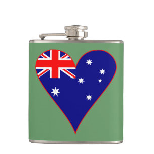 Cantil Bandeira australiana coração funky fundo verde