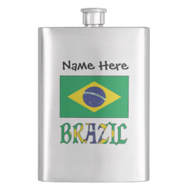 Cantil Bandeira Brasileira Brasil Personalização Preta