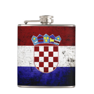 Cantil Bandeira Croata Grunge Preta