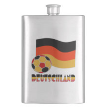 Bandeira da Alemanha com Bola de Futebol Borda Cin